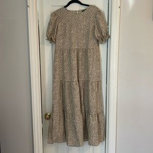 Brand new tags attached Pretty garden leopard print brown and cream dress.